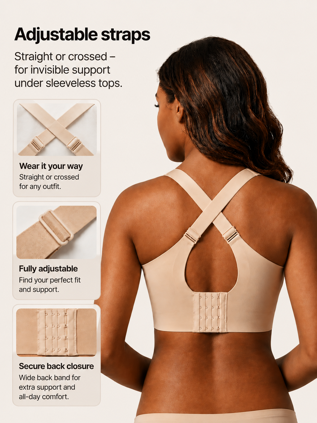 Full coverage comfort bra