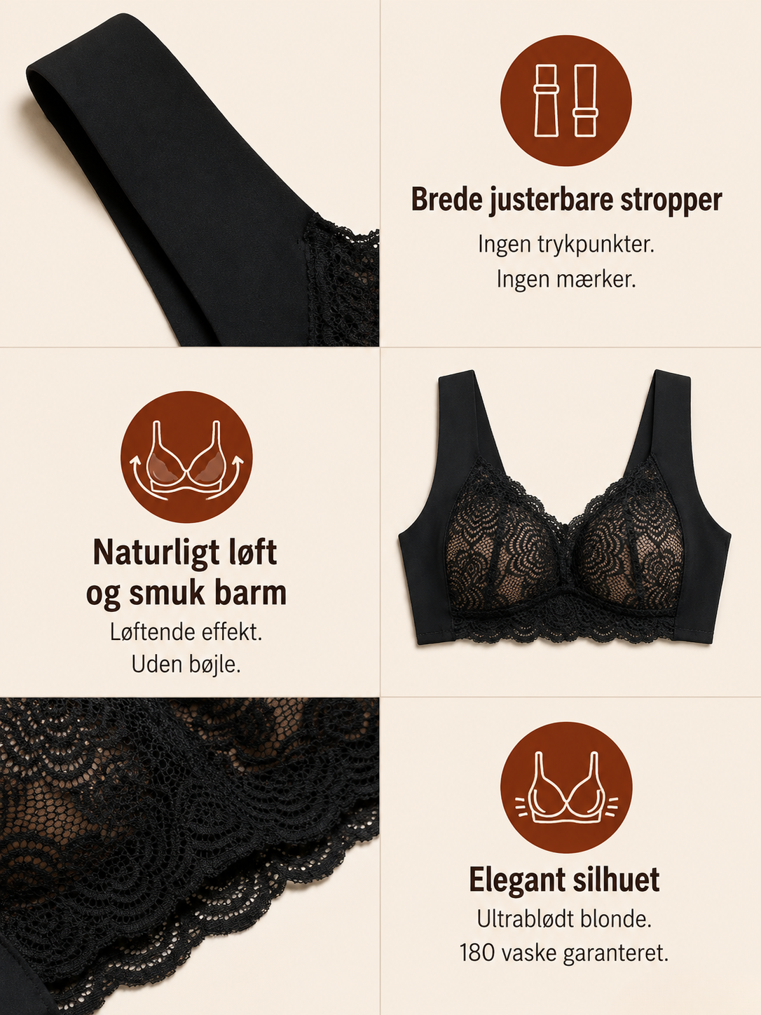 LaceLift™ BH | Naturlig støtte, ultrabløde blonder, maksimal komfort