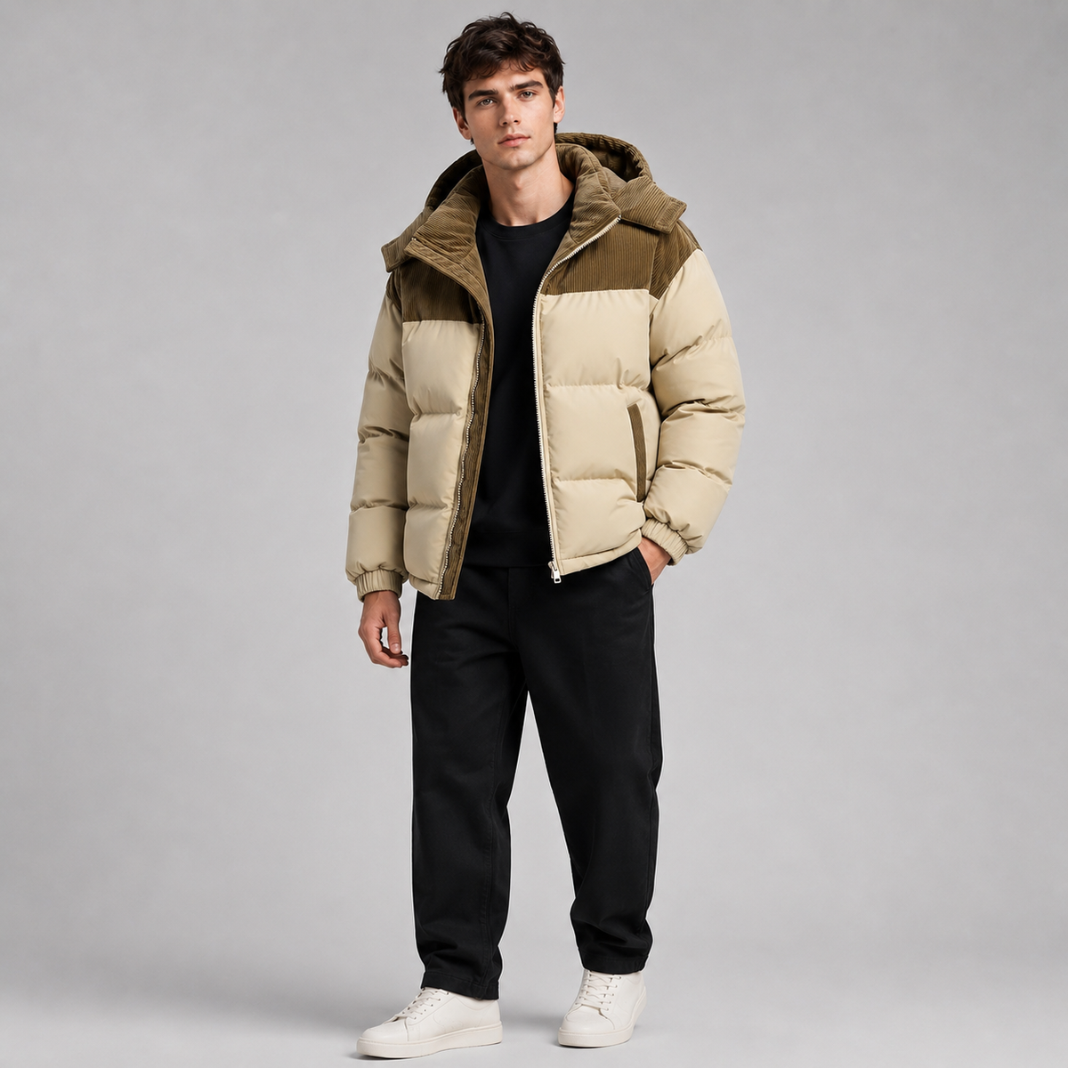 Men's Oversized Hooded Puffer Jacket