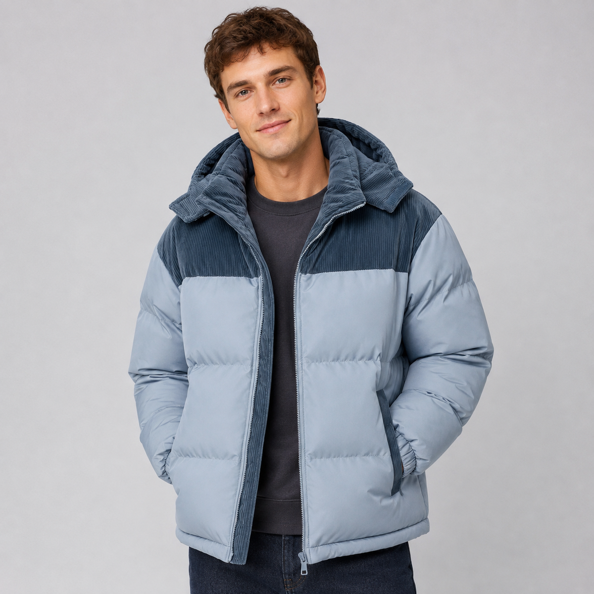 Men's Oversized Hooded Puffer Jacket