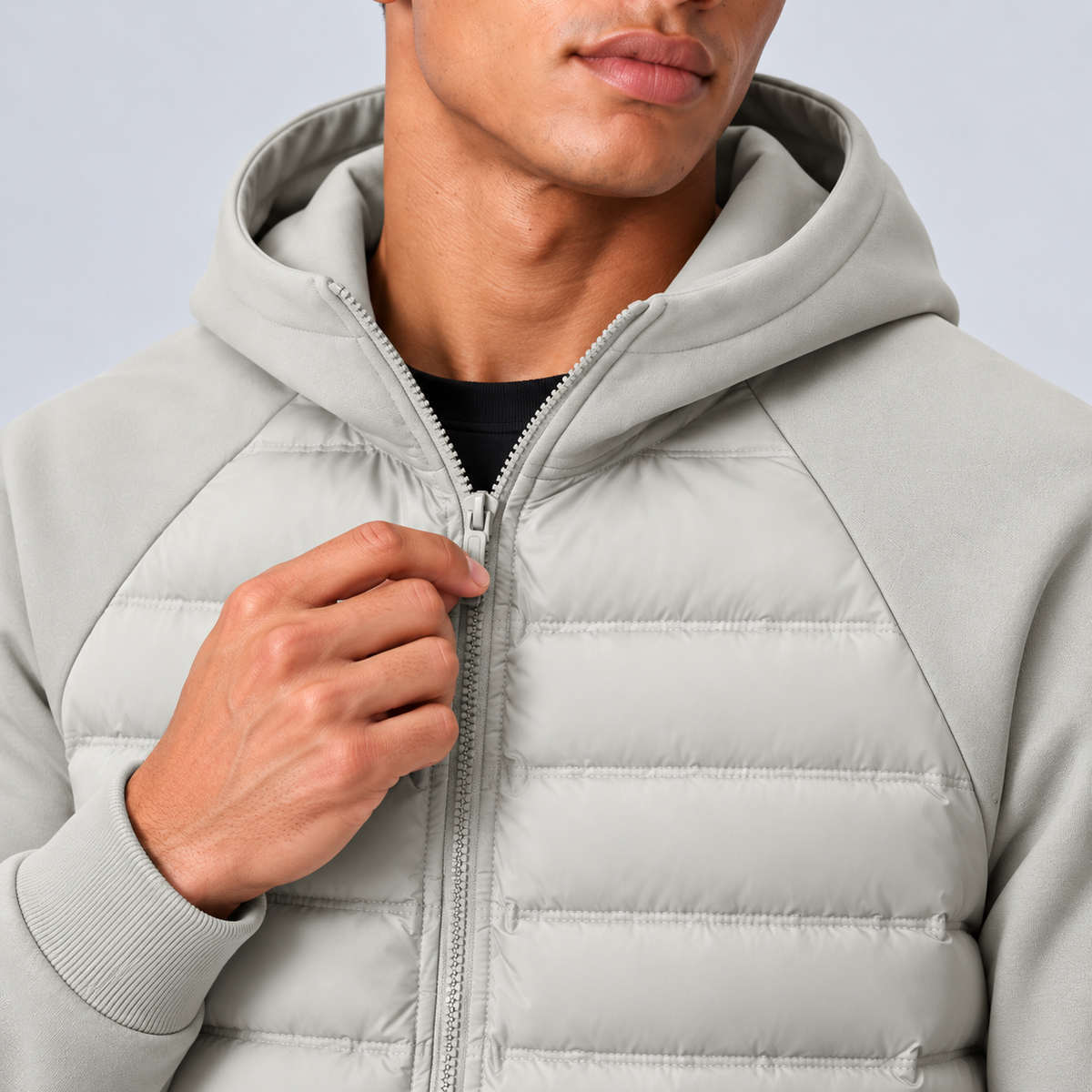 Men's Hooded Quilted Puffer Jacket