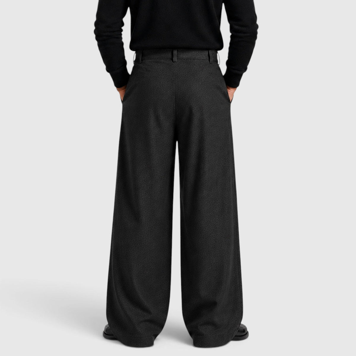 Men's Straight-Leg Pleated Tailored Trousers