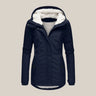 Women's Sherpa-Lined Hooded Quilted Jacket Fleece Winter Coat